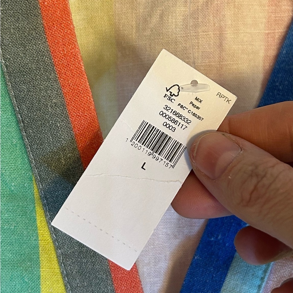NWT GAP Maternity Striped Linen Button Down Shirt - Picture 4 of 6